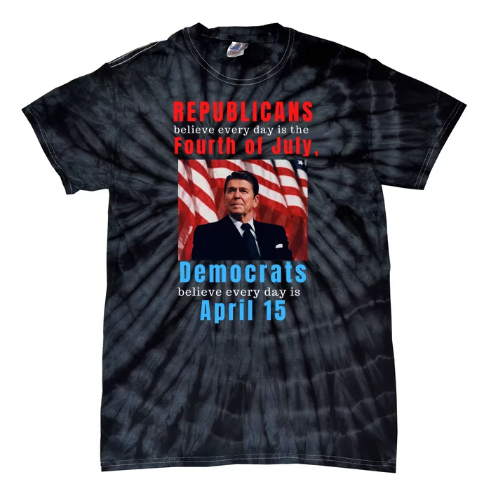 Ronald Reagan Conservative Tie-Dye T-Shirt