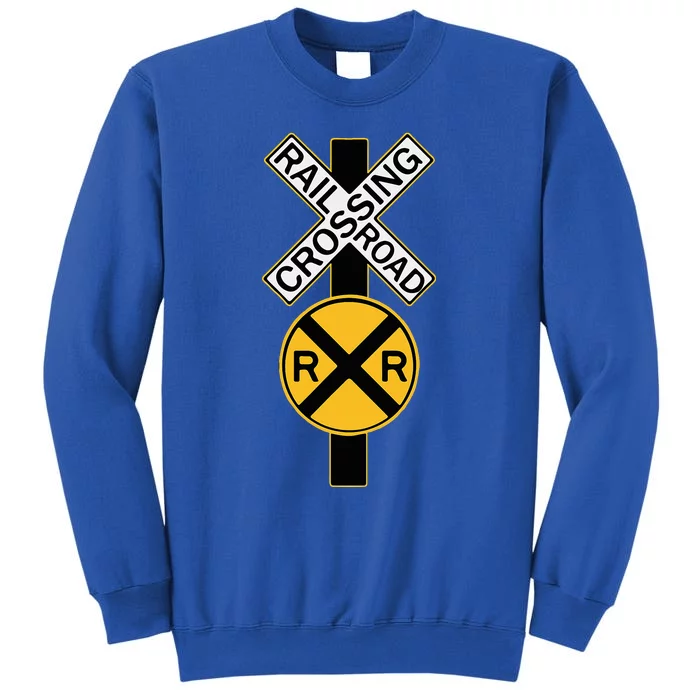 Rail Road Crossing Funny Lights Road Sign Train Sweatshirt