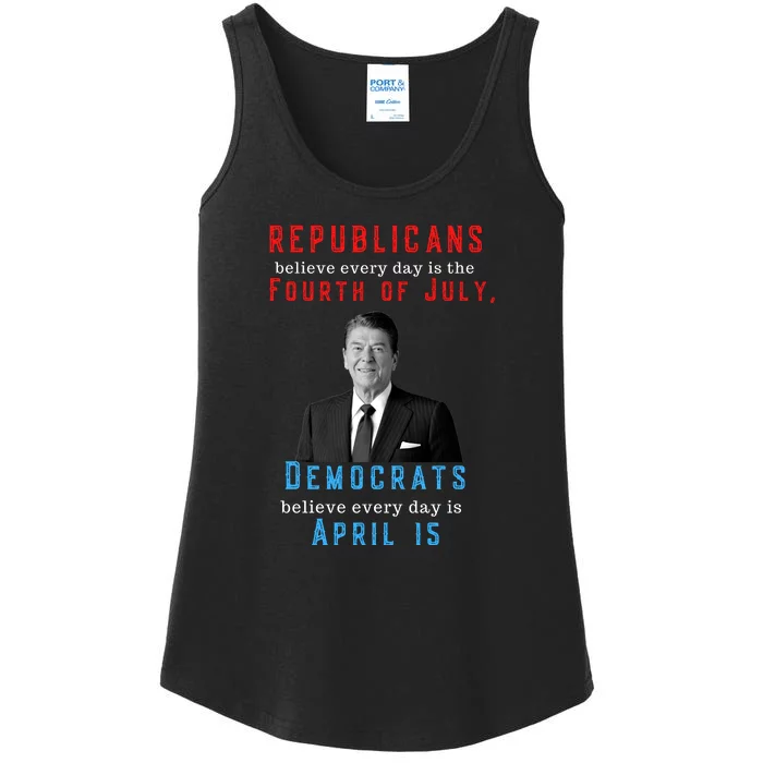 Ronald Reagan Conservative Ladies Essential Tank