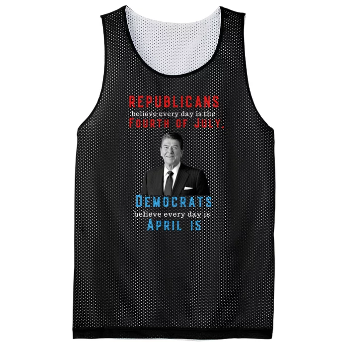 Ronald Reagan Conservative Mesh Reversible Basketball Jersey Tank