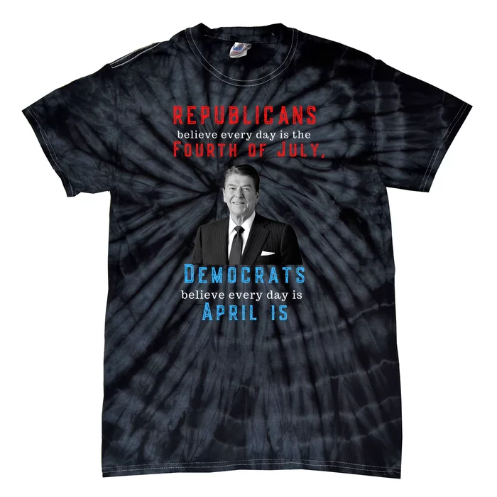 Ronald Reagan Conservative Tie-Dye T-Shirt