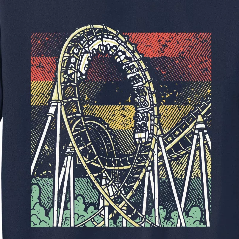 Retro Roller Coaster Tall Sweatshirt