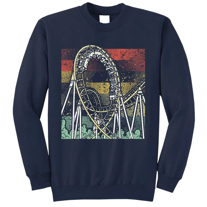 Retro Roller Coaster Tall Sweatshirt