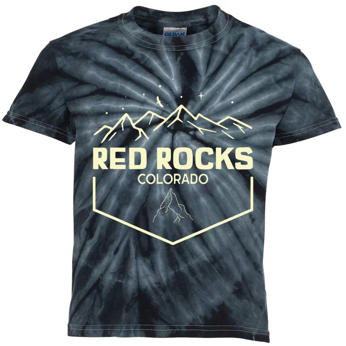 Red Rocks Colorado Epic Moonlight Kids Tie-Dye T-Shirt