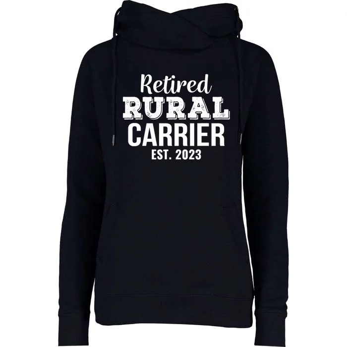 Retired Rural Carrier Gift Retirement Womens Funnel Neck Pullover Hood