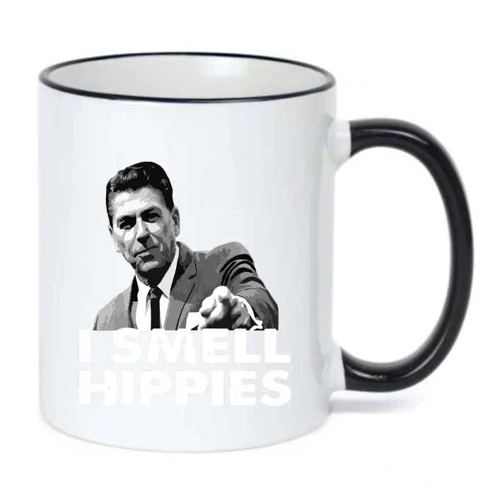 Reagan Ronald Conservative Funny Smell Hippies Merica Black Color Changing Mug