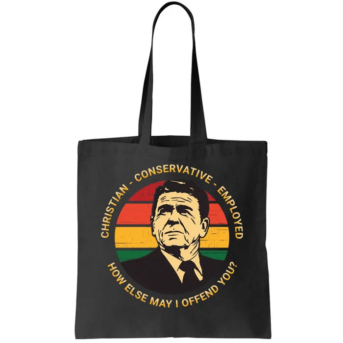 Ronald Reagan Conservative Politically Incorrect Tote Bag