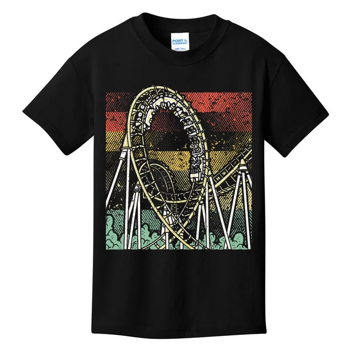 Retro Roller Coaster Kids T-Shirt