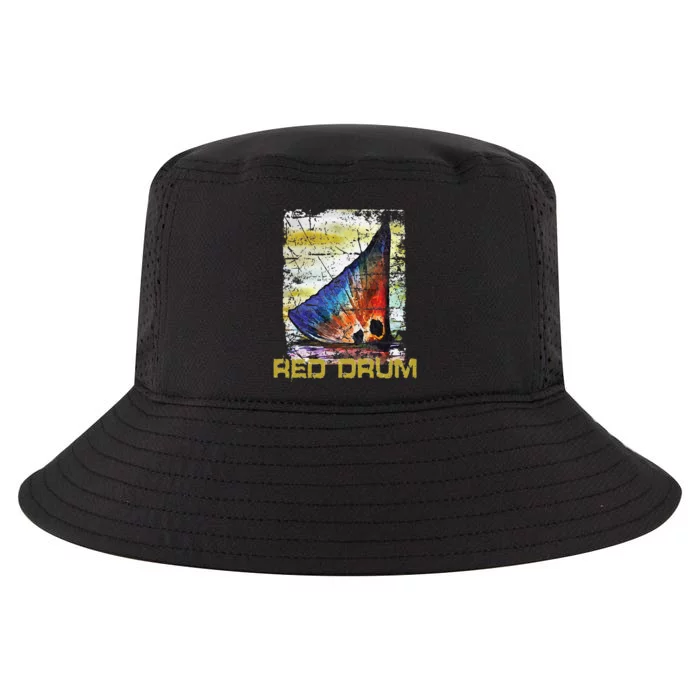 Redfish Red Drum Salty Dad Gift Saltwater Fishing Ocean Fish Cool Comfort Performance Bucket Hat