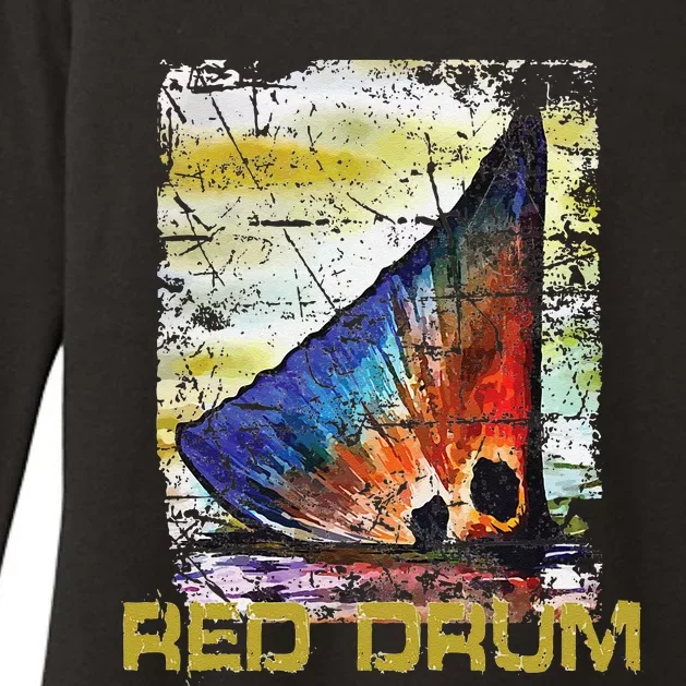 Redfish Red Drum Salty Dad Gift Saltwater Fishing Ocean Fish Womens CVC Long Sleeve Shirt