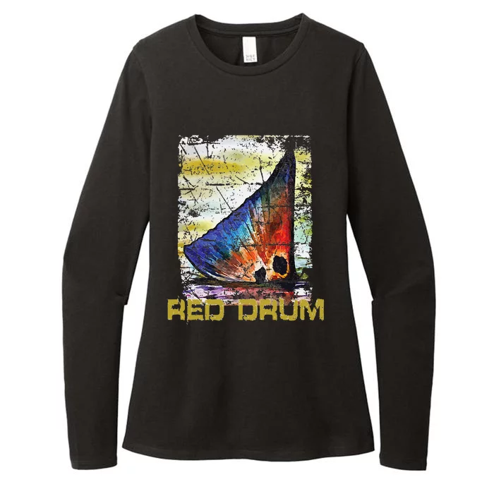 Redfish Red Drum Salty Dad Gift Saltwater Fishing Ocean Fish Womens CVC Long Sleeve Shirt