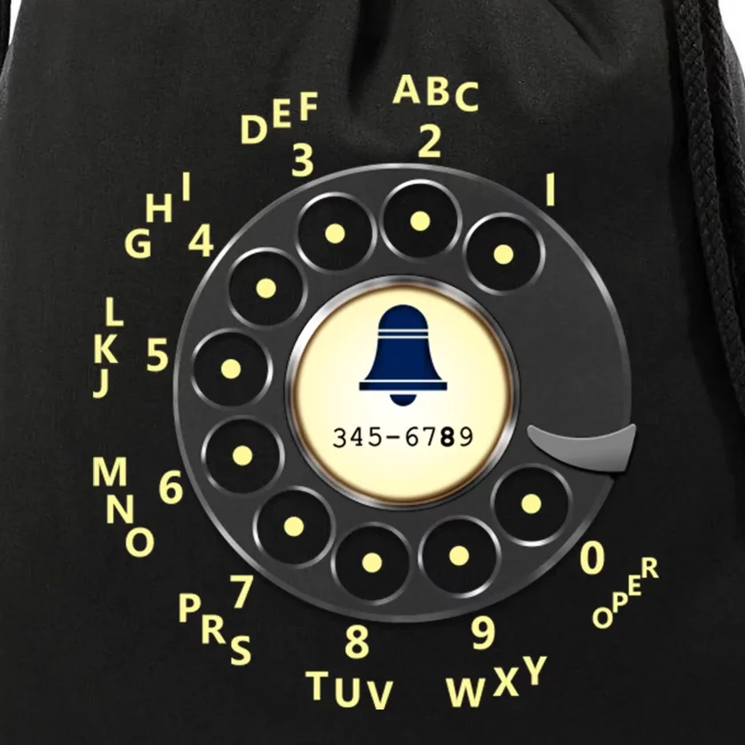 Retro Rotary Dial Drawstring Bag