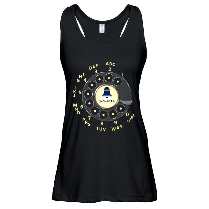 Retro Rotary Dial Ladies Essential Flowy Tank