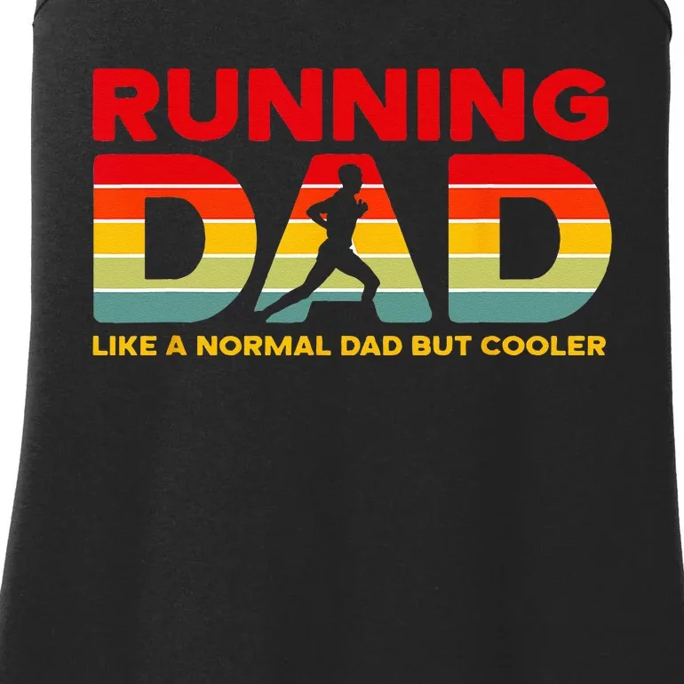 Retro Running Dad Apparel Funny Marathon Ladies Essential Tank