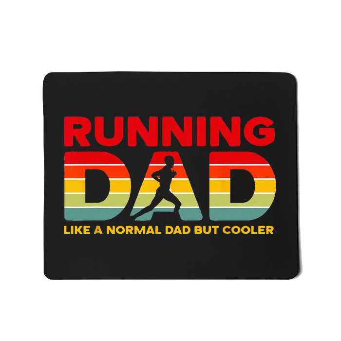 Retro Running Dad Apparel Funny Marathon Mousepad