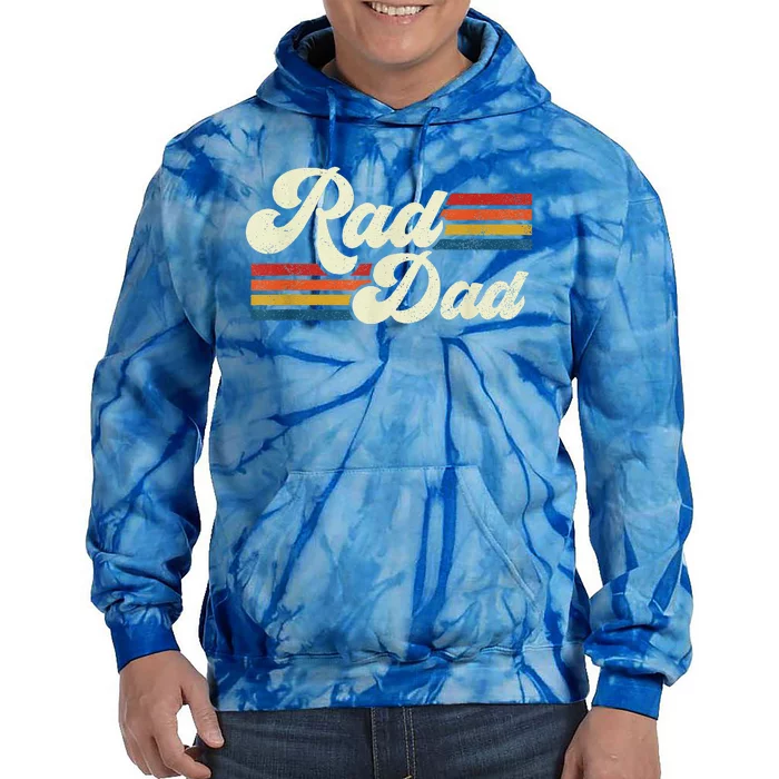 Retro Rad Dad Funny Fathers Day Top Tie Dye Hoodie