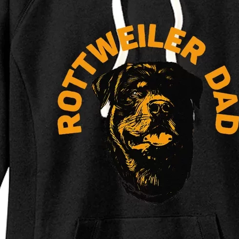 Rottweiler Rottie Dad Daddy Father Funny Women's Fleece Hoodie