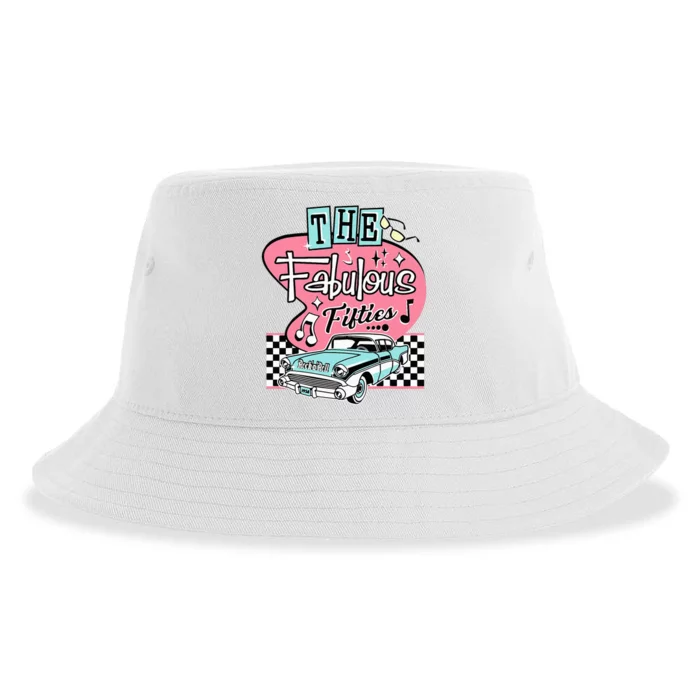 Retro Rockabilly Dance Party Sustainable Bucket Hat