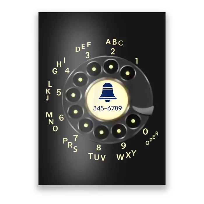 Retro Rotary Dial Phone Poster