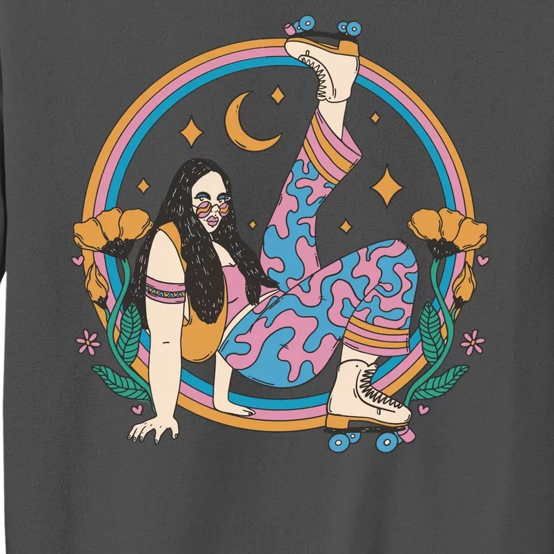 Retro Roller Disco Girl Tall Sweatshirt