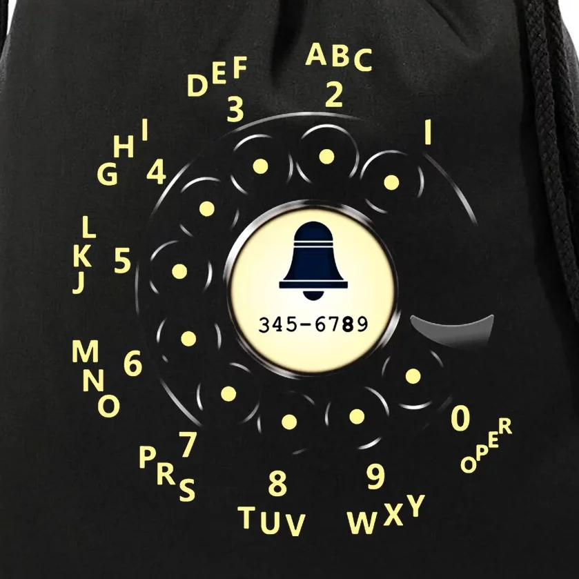 Retro Rotary Dial Drawstring Bag