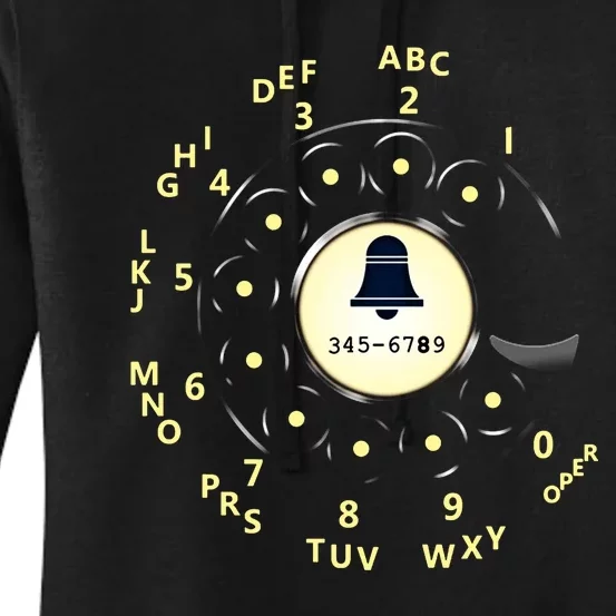 Retro Rotary Dial Women's Pullover Hoodie