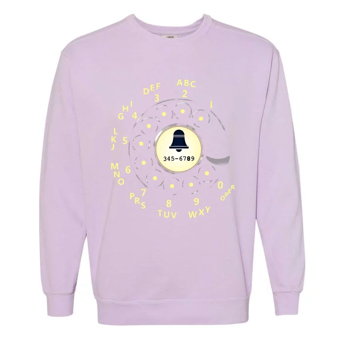 Retro Rotary Dial Garment-Dyed Sweatshirt