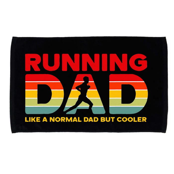 Retro Running Dad Apparel Funny Marathon Microfiber Hand Towel