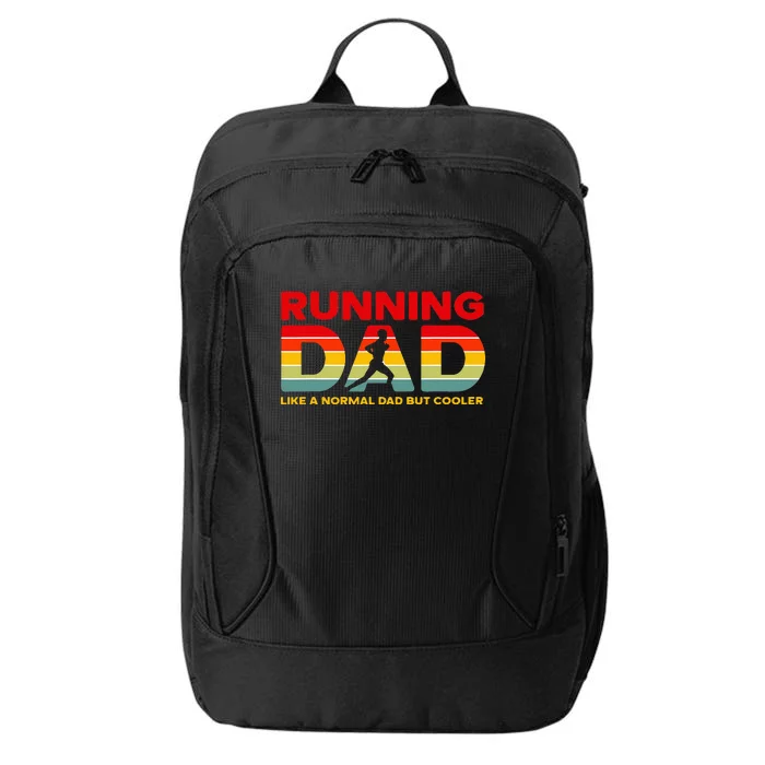 Retro Running Dad Apparel Funny Marathon City Backpack