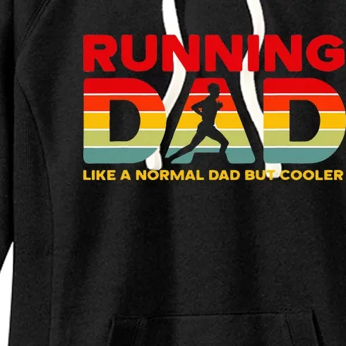 Retro Running Dad Apparel Funny Marathon Women's Fleece Hoodie