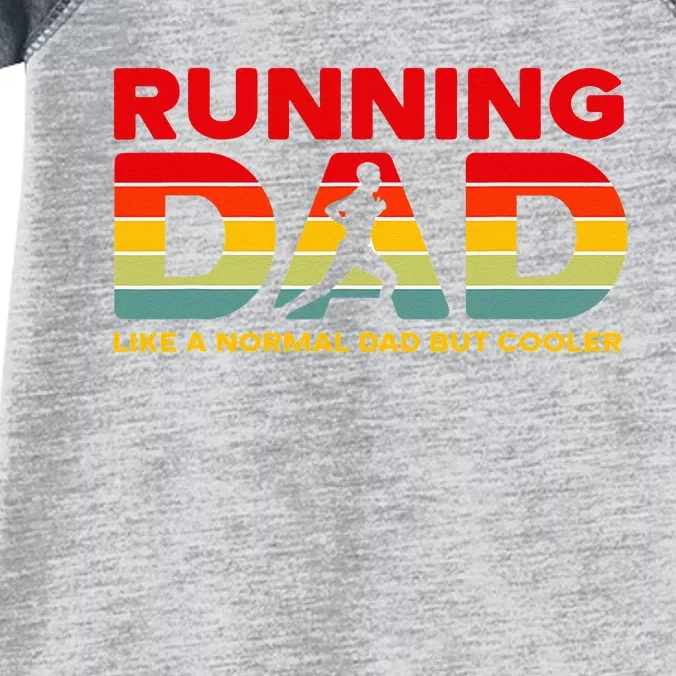 Retro Running Dad Apparel Funny Marathon Infant Baby Jersey Bodysuit