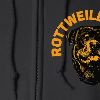 Rottweiler Rottie Dad Daddy Father Funny Full Zip Hoodie