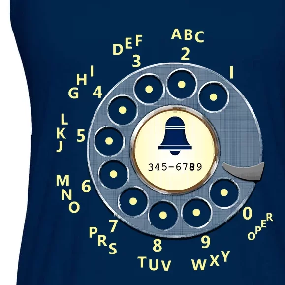 Retro Rotary Dial Ladies Essential Flowy Tank