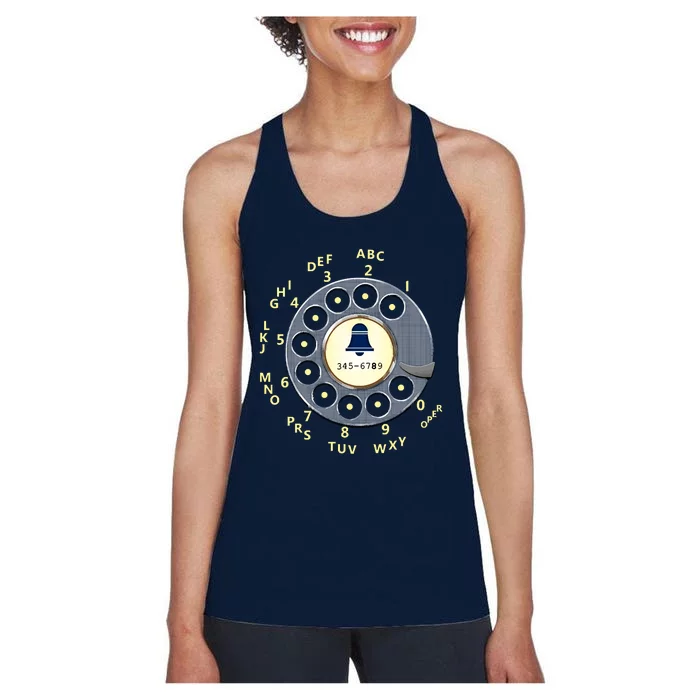 Retro Rotary Dial Women's Racerback Tank