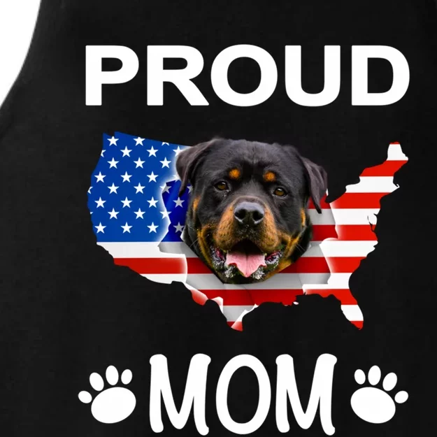 Rottweiler Rottweiler Dog Rottweiler Proud Patriot Mom Gift Ladies Tri-Blend Wicking Tank