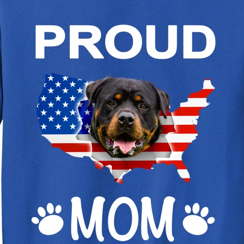 Rottweiler Rottweiler Dog Rottweiler Proud Patriot Mom Gift Tall Sweatshirt