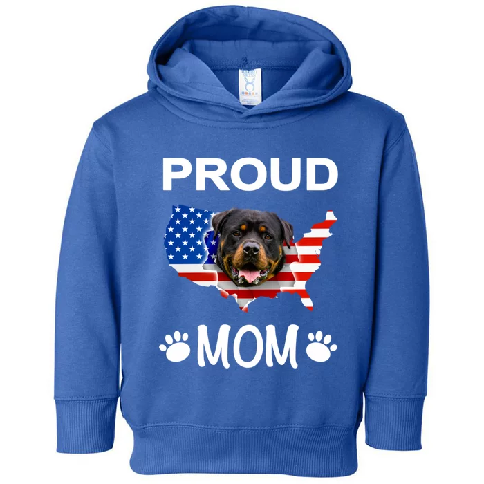 Rottweiler Rottweiler Dog Rottweiler Proud Patriot Mom Gift Toddler Hoodie