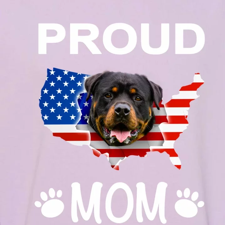 Rottweiler Rottweiler Dog Rottweiler Proud Patriot Mom Gift Garment-Dyed Sweatshirt