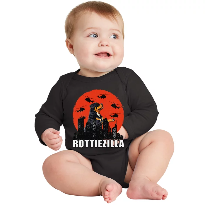 Rottweiler Rottie Dog Lovers Rottweiler Mom Funny Baby Long Sleeve Bodysuit