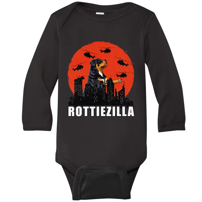 Rottweiler Rottie Dog Lovers Rottweiler Mom Funny Baby Long Sleeve Bodysuit