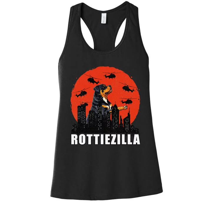 Rottweiler Rottie Dog Lovers Rottweiler Mom Funny Women's Racerback Tank