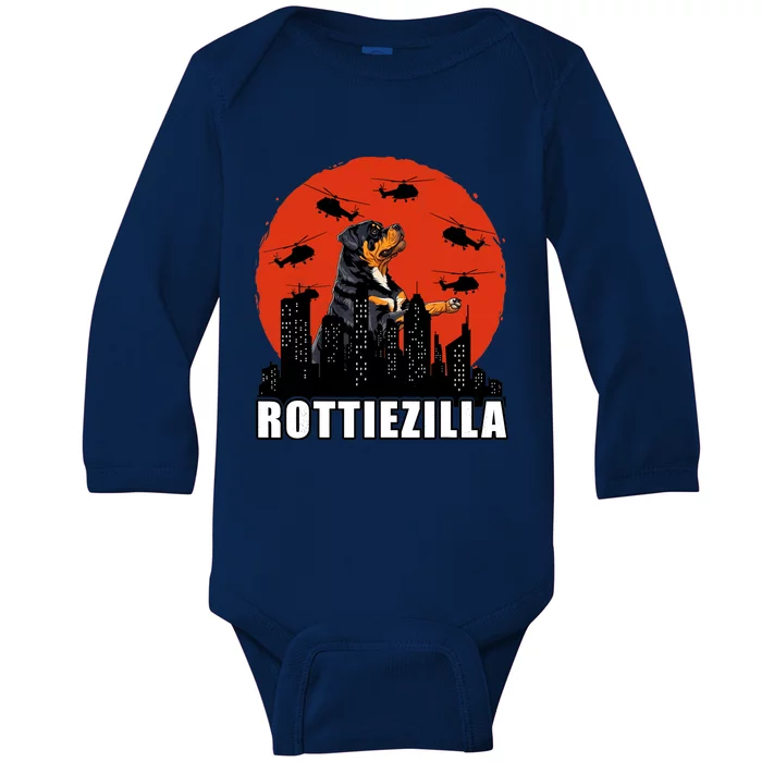 Rottweiler Rottie Dog Lovers Rottweiler Mom Funny Baby Long Sleeve Bodysuit