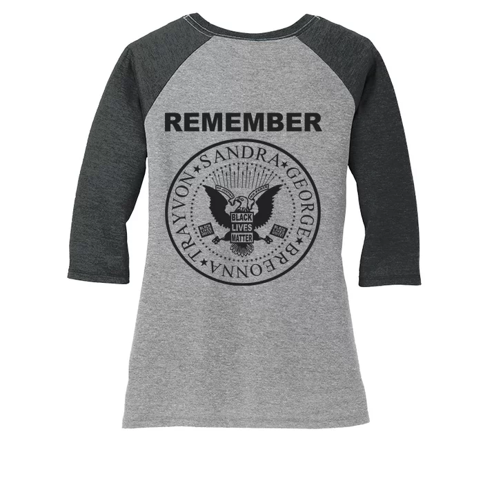 REMEMBER Women's Tri-Blend 3/4-Sleeve Raglan Shirt