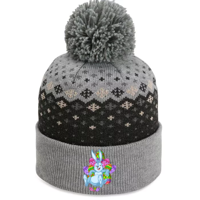 Rabbit Relaxing Easter Day The Baniff Cuffed Pom Beanie