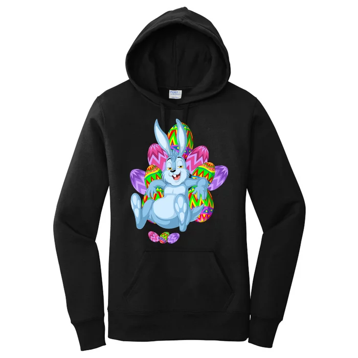 Rabbit Relaxing Easter Day Women's Pullover Hoodie