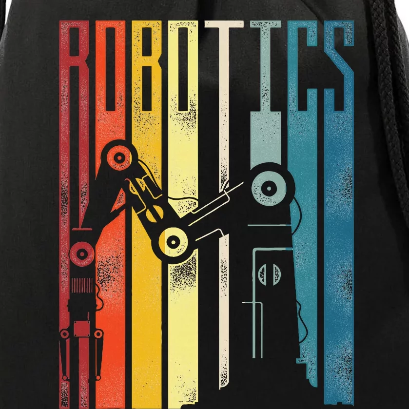 Robot Robotics Engineer Retro Robotics Drawstring Bag