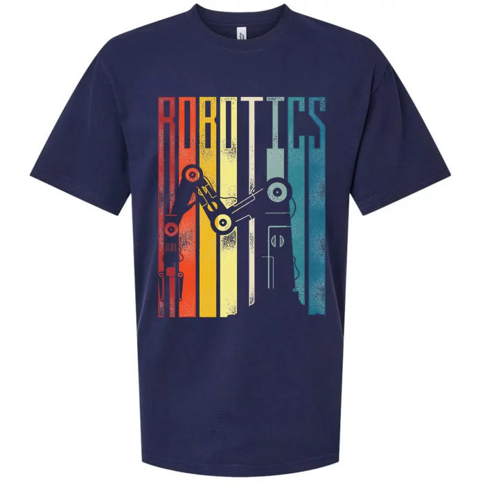 Robot Robotics Engineer Retro Robotics Sueded Cloud Jersey T-Shirt