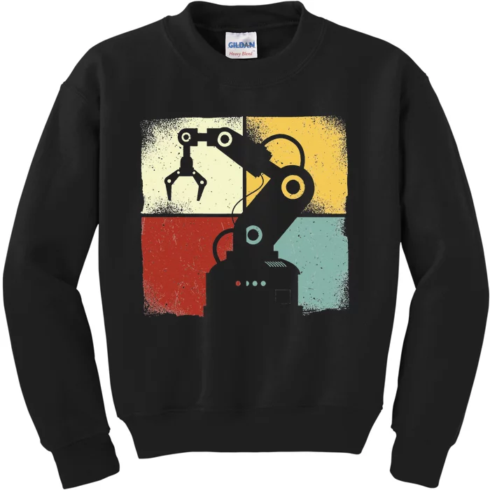 Robot Robotics Engineer Vintage teacher lover Kids Sweatshirt