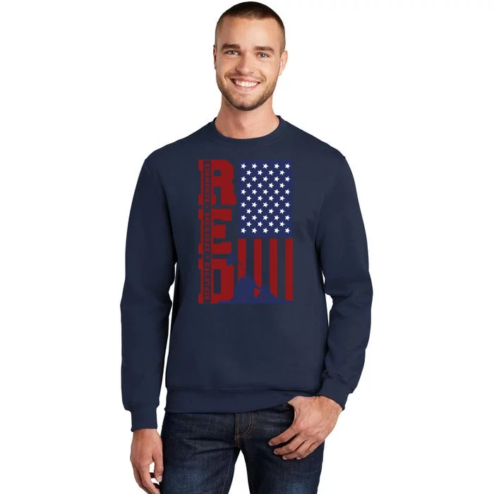 Red Remember Everyone Deployed Tall Sweatshirt