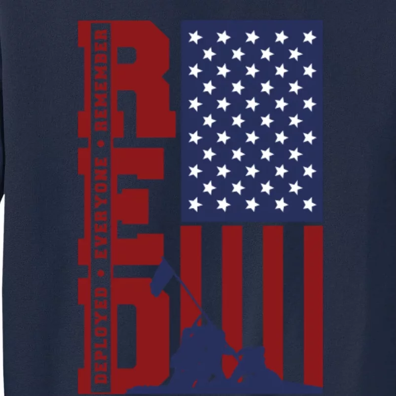 Red Remember Everyone Deployed Tall Sweatshirt